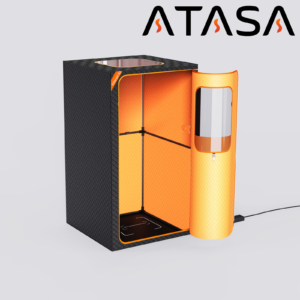 ATASA Upgraded Sauna Box for Relaxation, Detoxification, Portable Sauna for Home with Steamer, Remote Control, Folding Chair, 9 Levels, 2.6’ x 2.6’ x 5.9’ Visit the X-Vcak Store-A90S3-BD