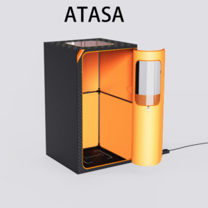 ATASA Upgraded Sauna Box for Relaxation, Detoxification, Portable Sauna for Home with Steamer, Remote Control, Folding Chair, 9 Levels, 2.6’ x 2.6’ x 5.9’ Visit the X-Vcak Store-A90S3-BD