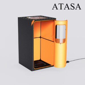ATASA Upgraded Sauna Box for Relaxation, Detoxification, Portable Sauna for Home with Steamer, Remote Control, Folding Chair, 9 Levels, 2.6’ x 2.6’ x 5.9’ Visit the X-Vcak Store-A90S3-BD